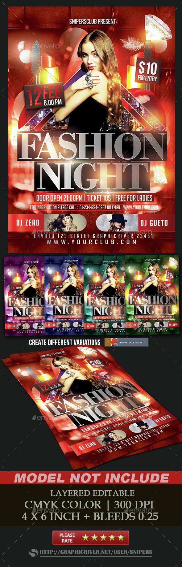 Fashion Night - Events Flyers