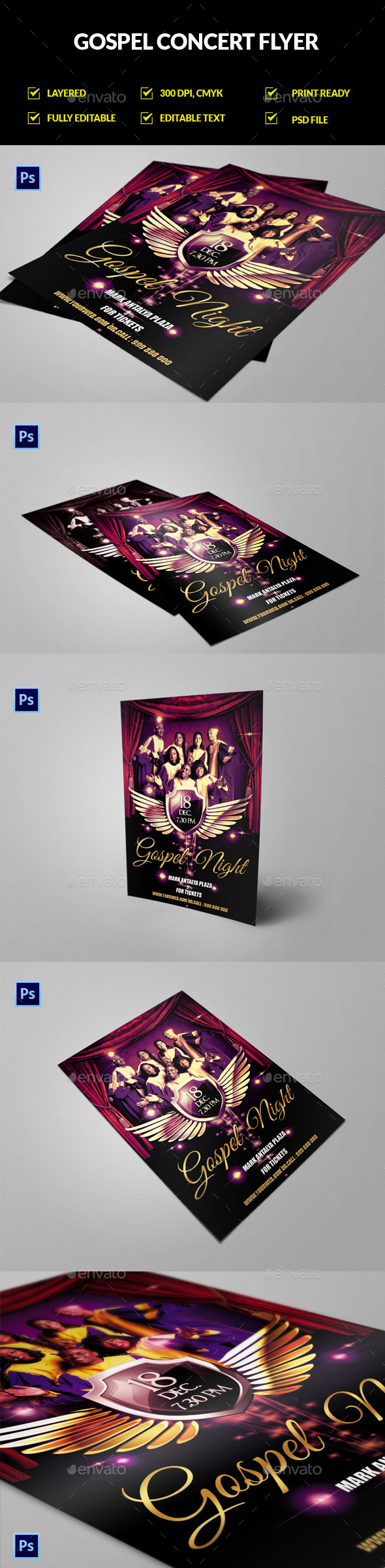 Gospel Event Flyer Vol.1 - Church Flyers
