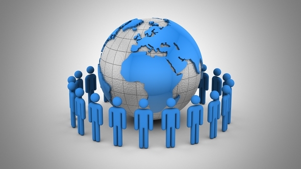 People Form A Circle Around The Earth, Motion Graphics | VideoHive