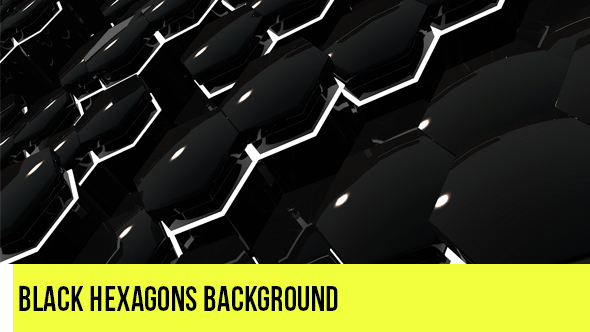 Black Hexagons Background