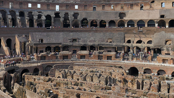 View of Colosseum at Day Time, Rome, Italy