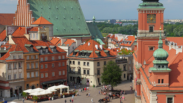 View of Warsaw Old Town Square, Poland