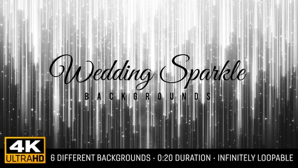 Wedding Sparkle Backgrounds 4K (6-Pack)