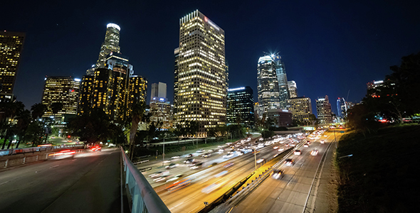 Los Angeles and Freeway at Night alt