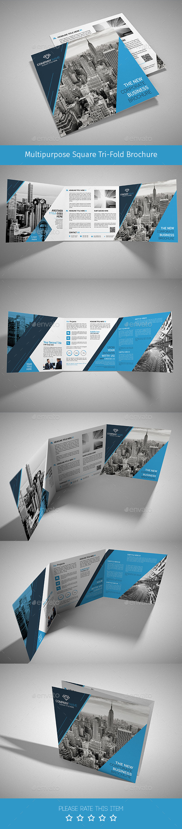 Corporate Tri-fold Square Brochure 06 - Corporate Brochures