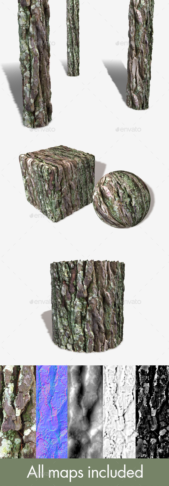 Bark Moss Seamless - 3Docean 14679803