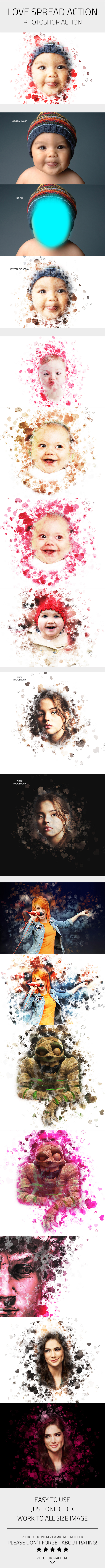 Love Spread Photoshop Action - Photo Effects Actions