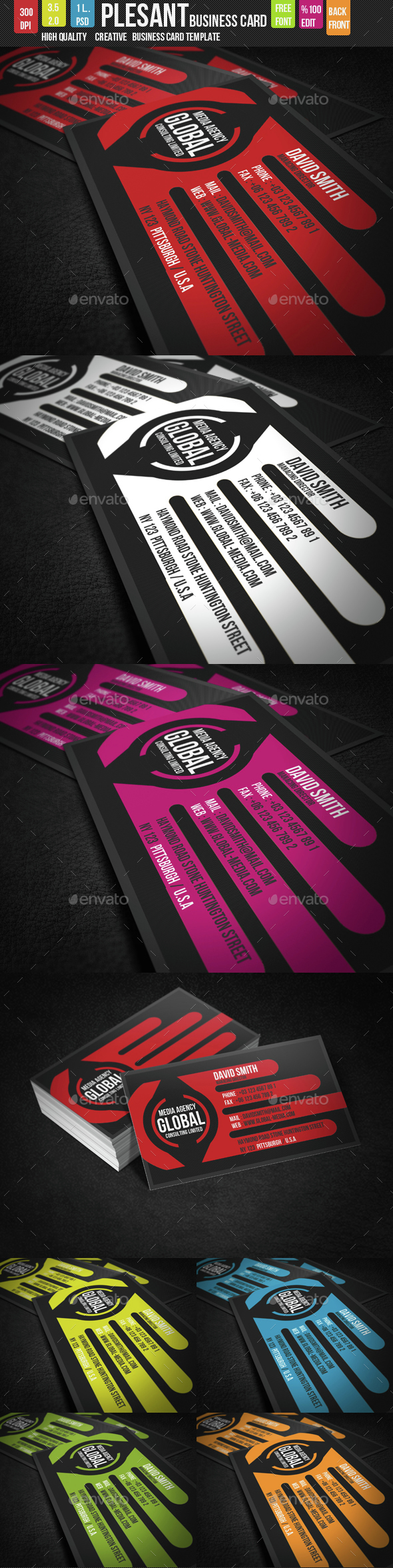 Pleasant Creative Business Card - Creative Business Cards