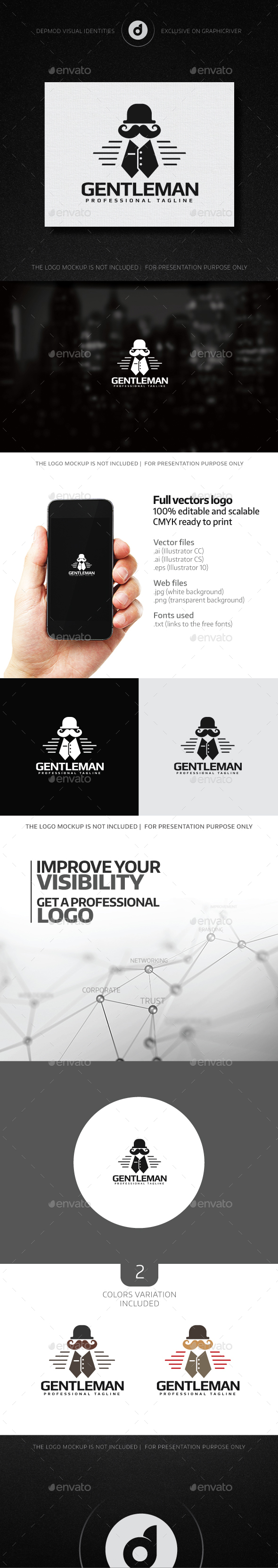 Gentleman Logo - Humans Logo Templates
