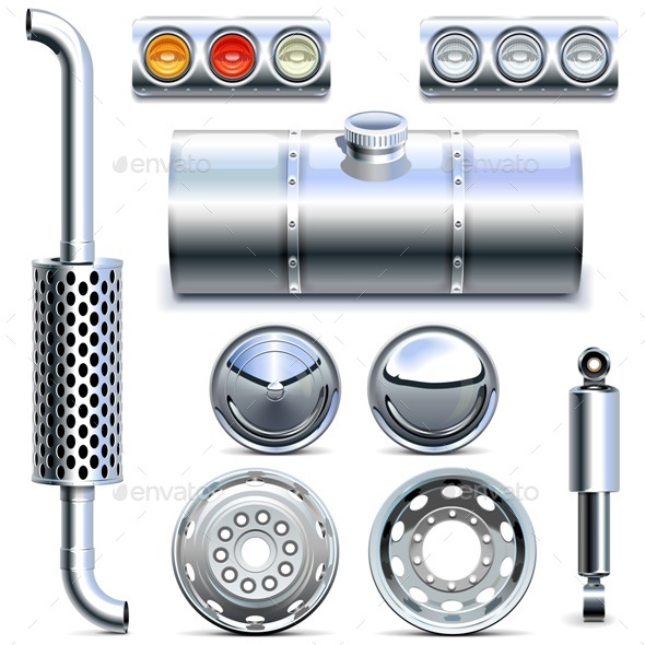 Vector Chromed Truck Parts Set 1 - Industries Business