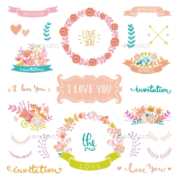 Wedding Vintage Elements - Flowers & Plants Nature