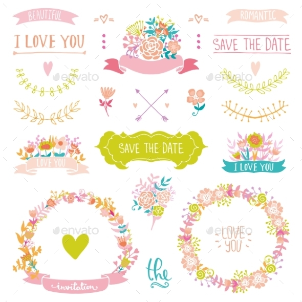 Wedding Vintage Elements - Flowers & Plants Nature