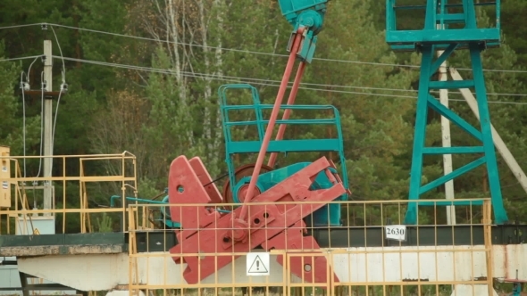 Oil Industry Pumpjack In Action alt