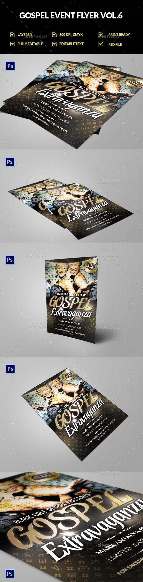 Gospel / Church Event Flyer Vol.6 - Church Flyers