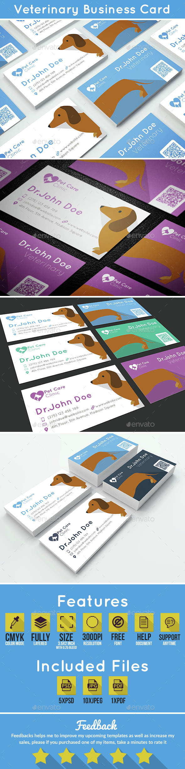 Veterinary Business Card - Industry Specific Business Cards