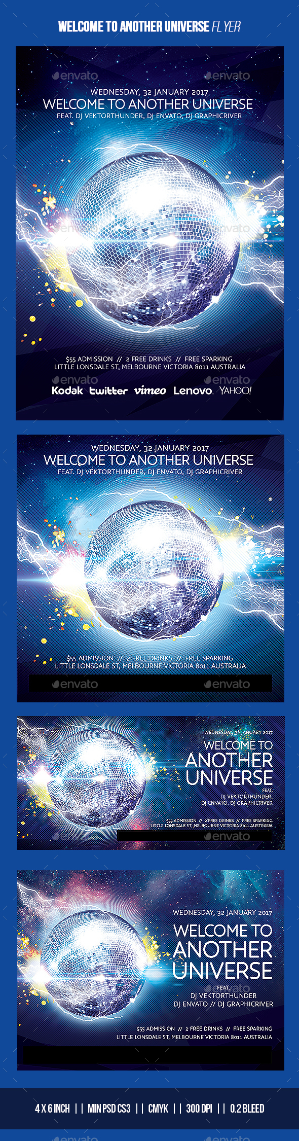 Welcome to Another Universe Party flyer - Clubs & Parties Events