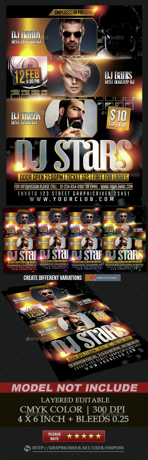 Guest Dj Artist - Events Flyers