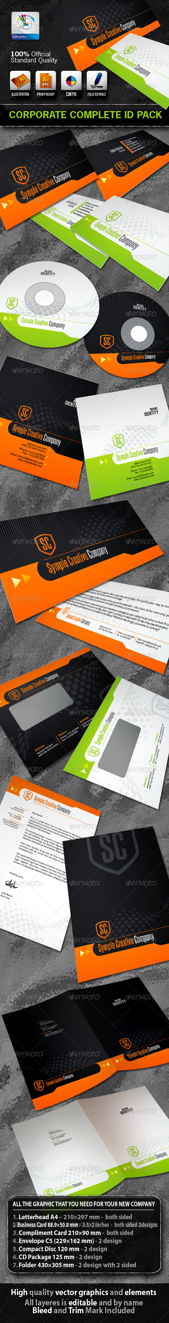 SimpleCreative Business Corporate ID Pack + Logo - Stationery Print Templates