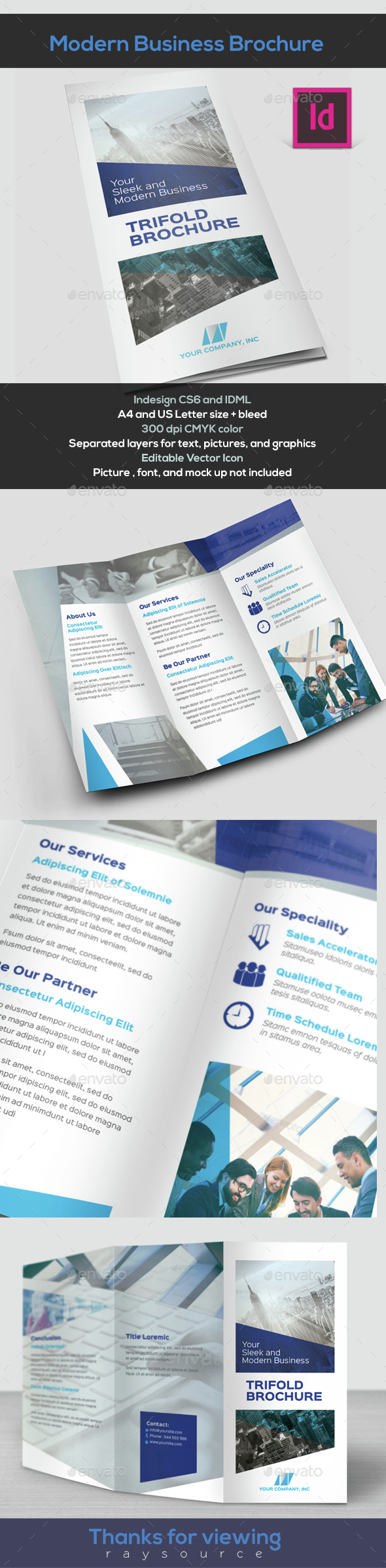Modern Brochure Trifold - Brochures Print Templates