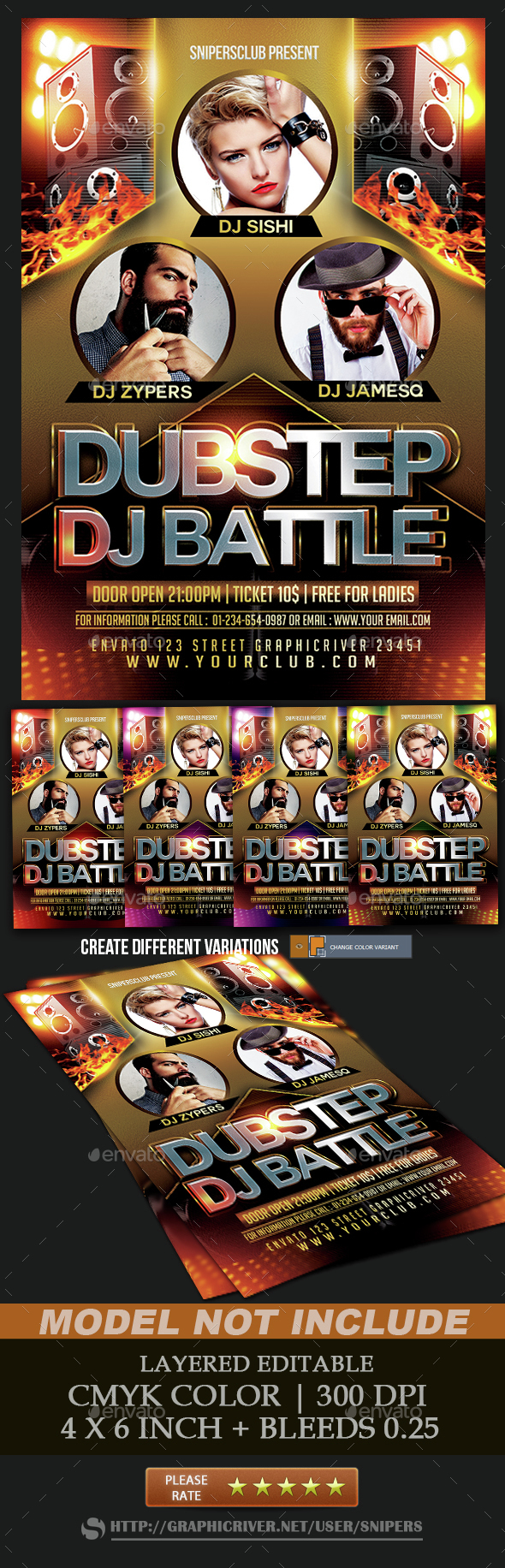 Dubstep Dj Battle - Events Flyers