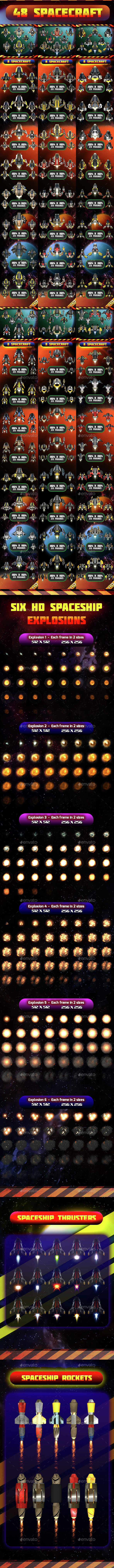 Spacecraft Ultra Pack 06 - Sprites Game Assets