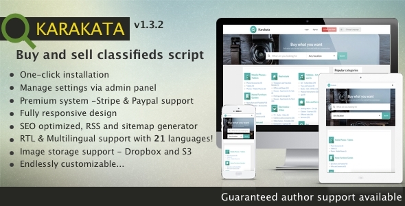 Karakata PHP classified buy and sell marketplace - CodeCanyon Item for Sale