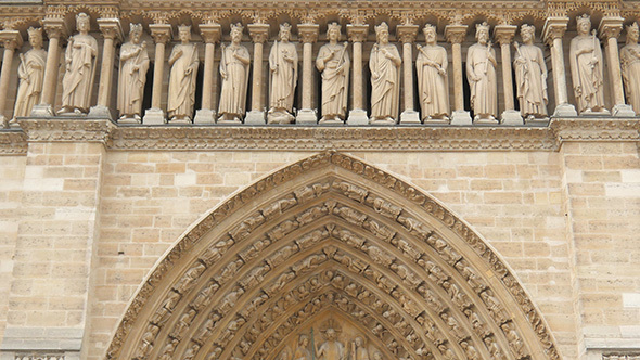 View of Notre Dame De Paris Cathedral, France