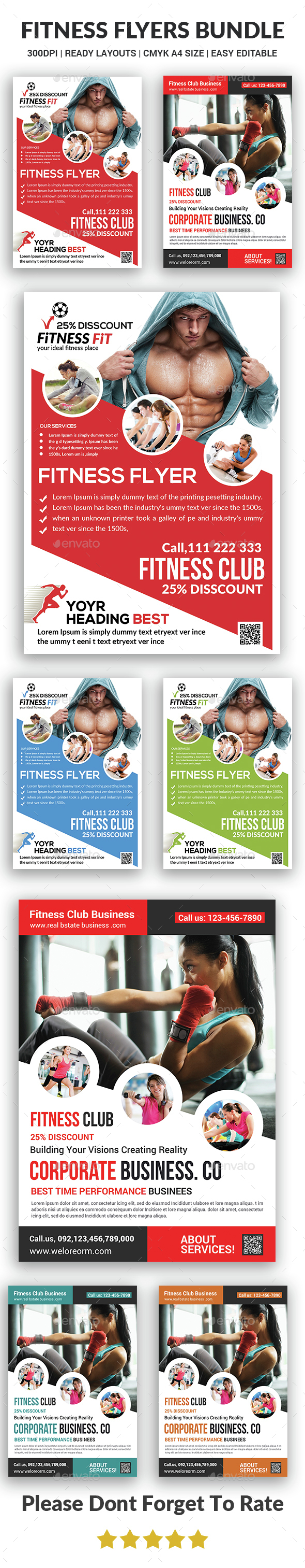 Fitness Flyers bundle - Corporate Flyers