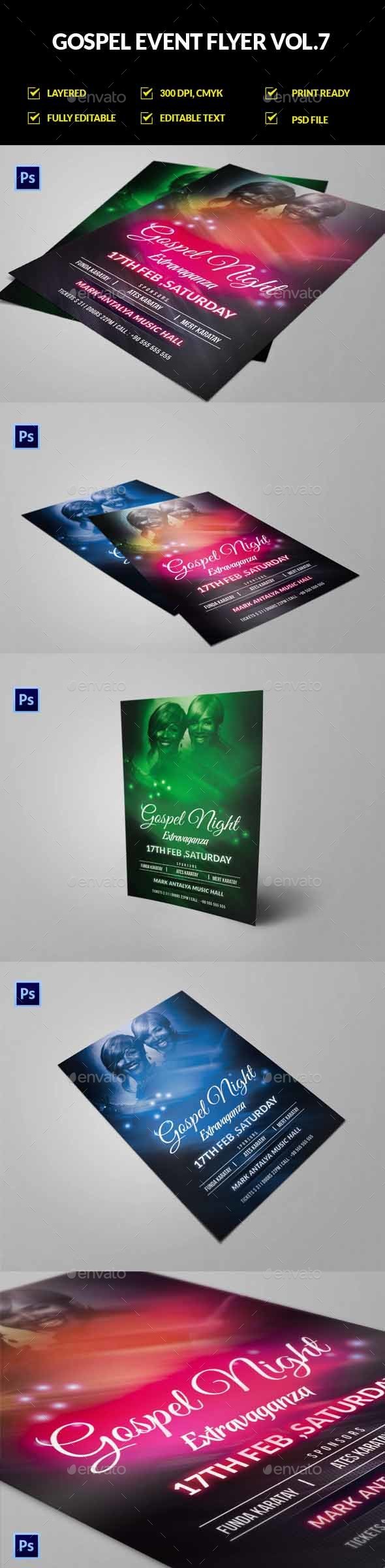 Gospel / Church Event Flyer Vol.7 - Church Flyers