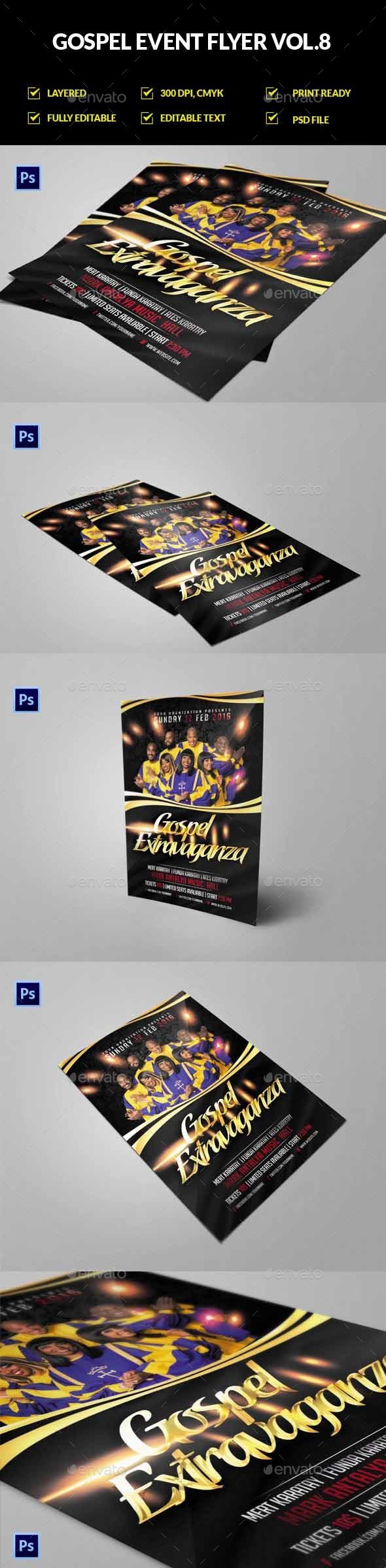 Gospel / Church Event Flyer Vol.8 - Church Flyers