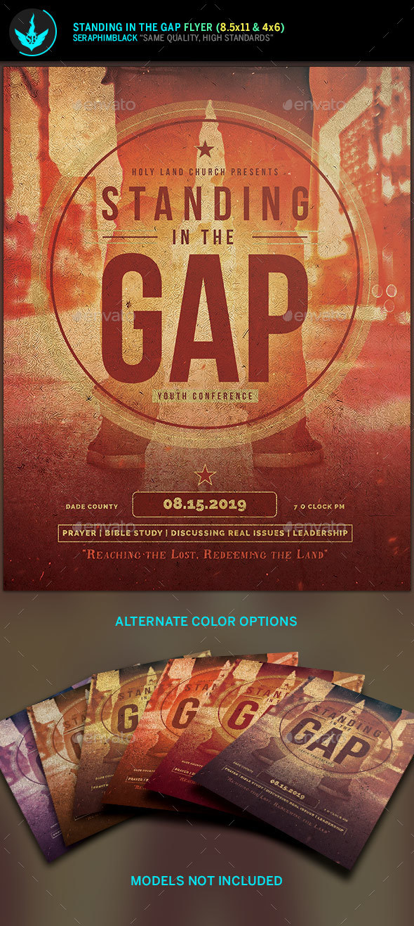 Standing in the Gap Church Flyer Template - Church Flyers