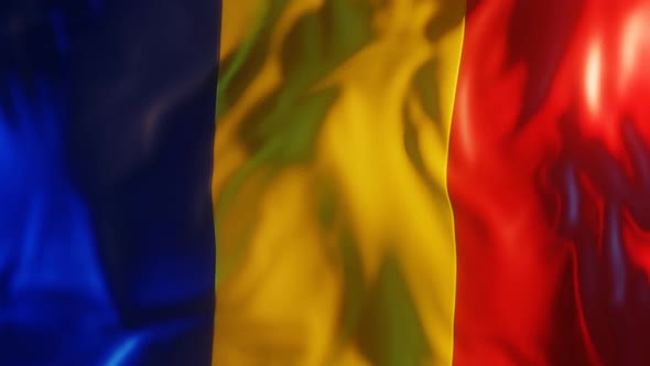 Romania Flag with Edge Bump