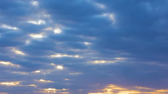 Amazing Nature Cloudscape Time Lapse Clouds at Sunset alt