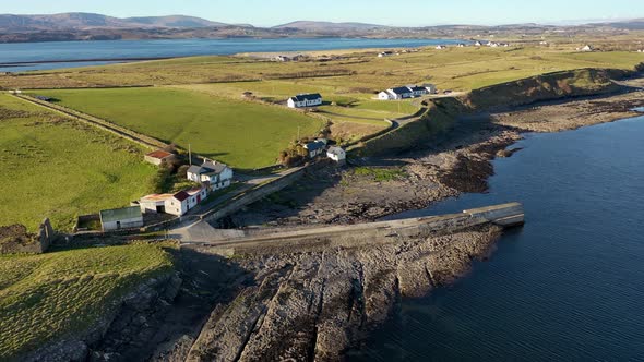 Aerial View of the Ballysaggart Pier and the 15Th Century Franciscan Third Order Remains at St Johns alt