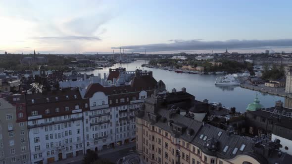 Stockholm Nybroviken Bay Aerial View