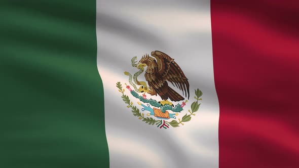 Mexico Windy Flag Background 4K alt
