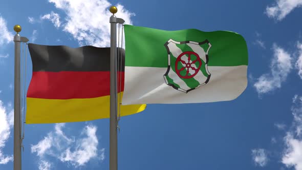 Germany Flag Vs Gutersloh Gütersloh City Flag on Flagpole alt