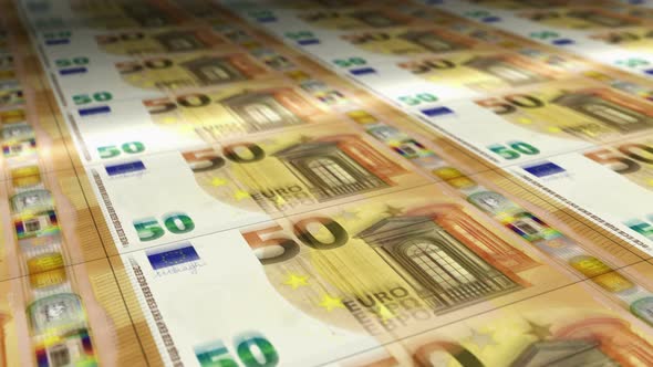 Euro money sheet printing seamless loop alt