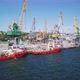Small Boats And  Cranes In Port - VideoHive Item for Sale