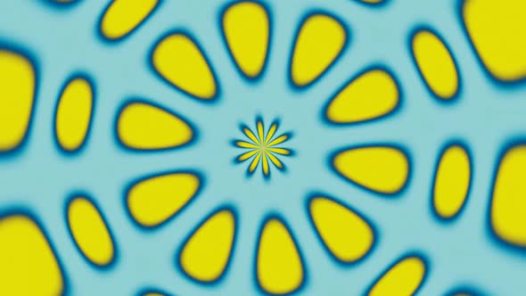 Abstract Yellow Flower Looping Background alt