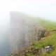 Beautiful View of Foggy Traelanipan Slave Mountain in Vagar Faroe Islands - VideoHive Item for Sale