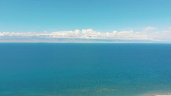 Fly Above The Issyk-kul Lake. Kyrgyzstan, Central Asia alt