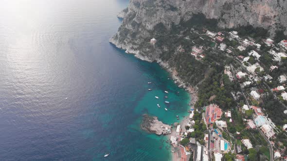 Aerial Drone View to Capri Island alt