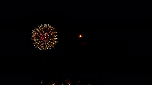 fireworks display in celebration night