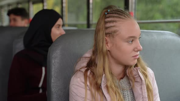 Blonde Schoolgirl Riding Schoolbus After Study alt