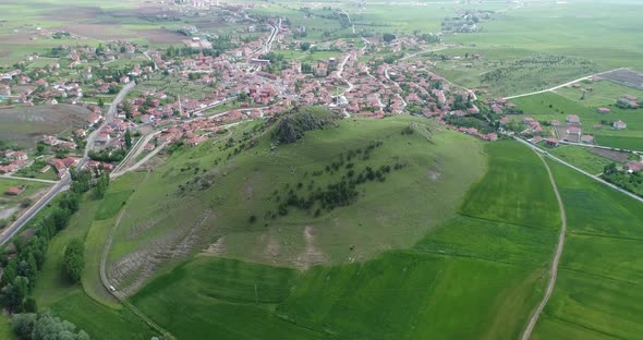 Village Rock And Hill Aerial View 