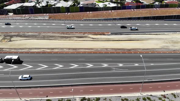 Aerial View of a Busy Freeway in Australia