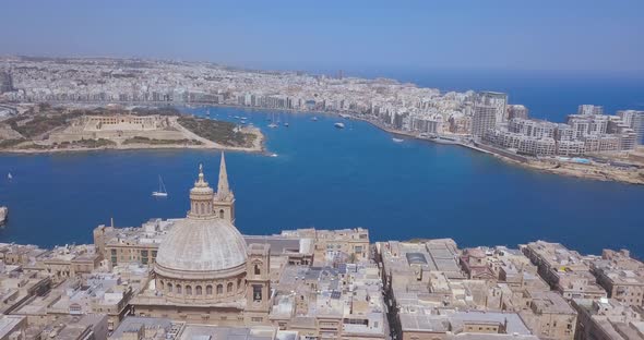 Capital of Malta - Valletta. Aerial view alt