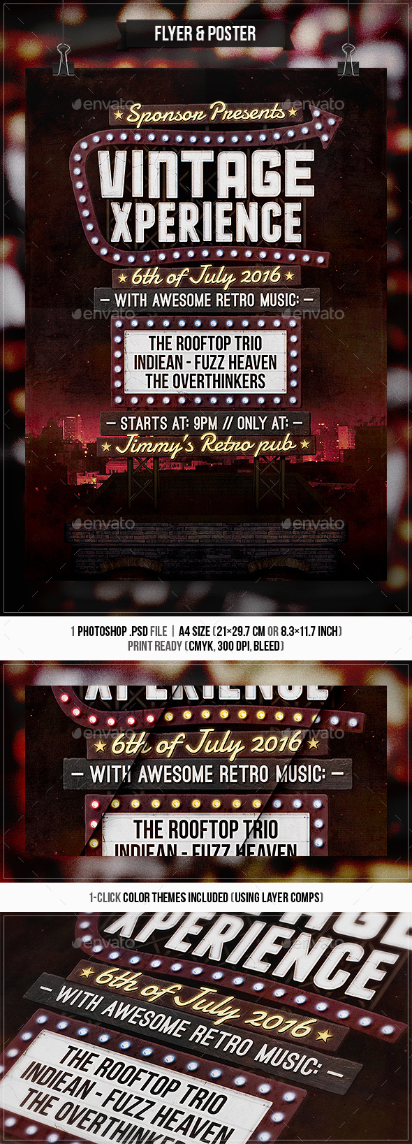 Rooftop Sign - Flyer & Poster - Concerts Events