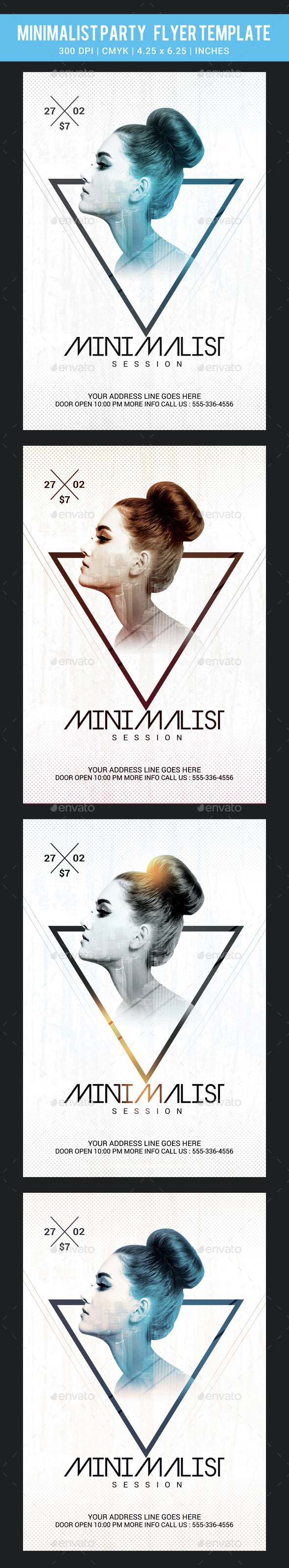 Minimalist Party Flyer Template - Clubs & Parties Events